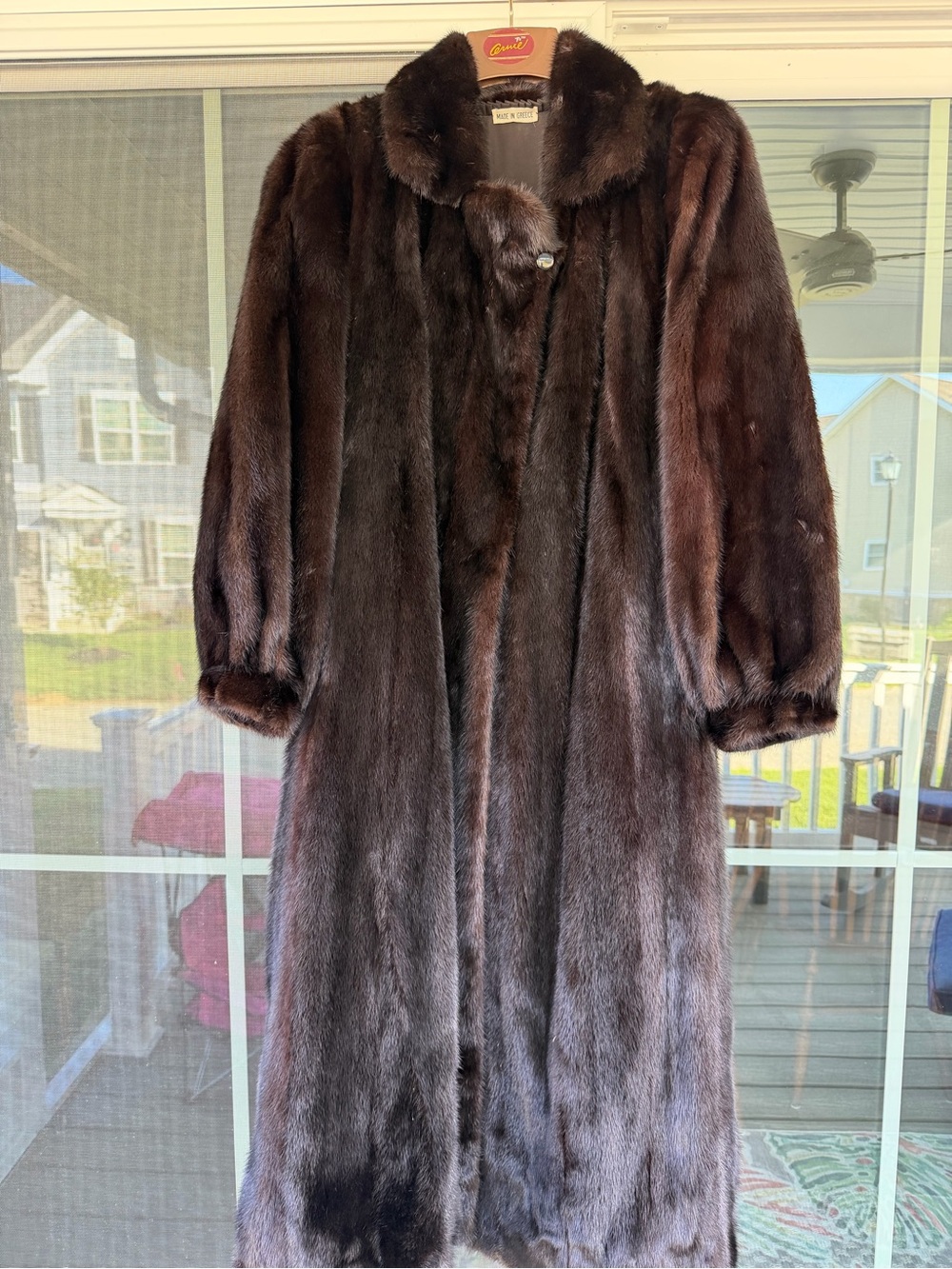 Classic Women's Full-Length brownish/Black Mink Fur Coat